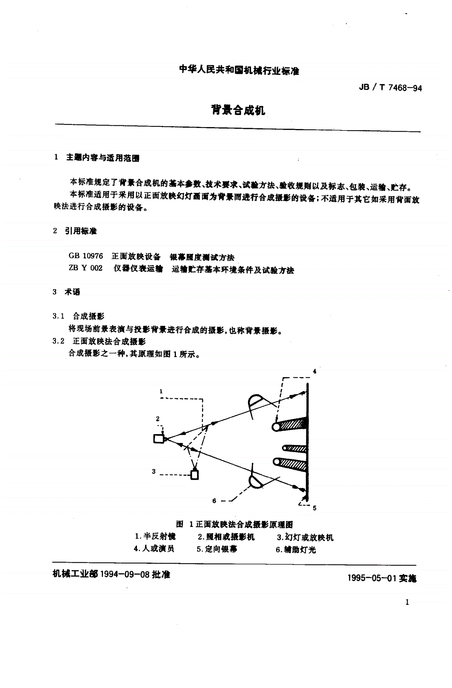 JB/T 7468-1994 背景合成机-第2页