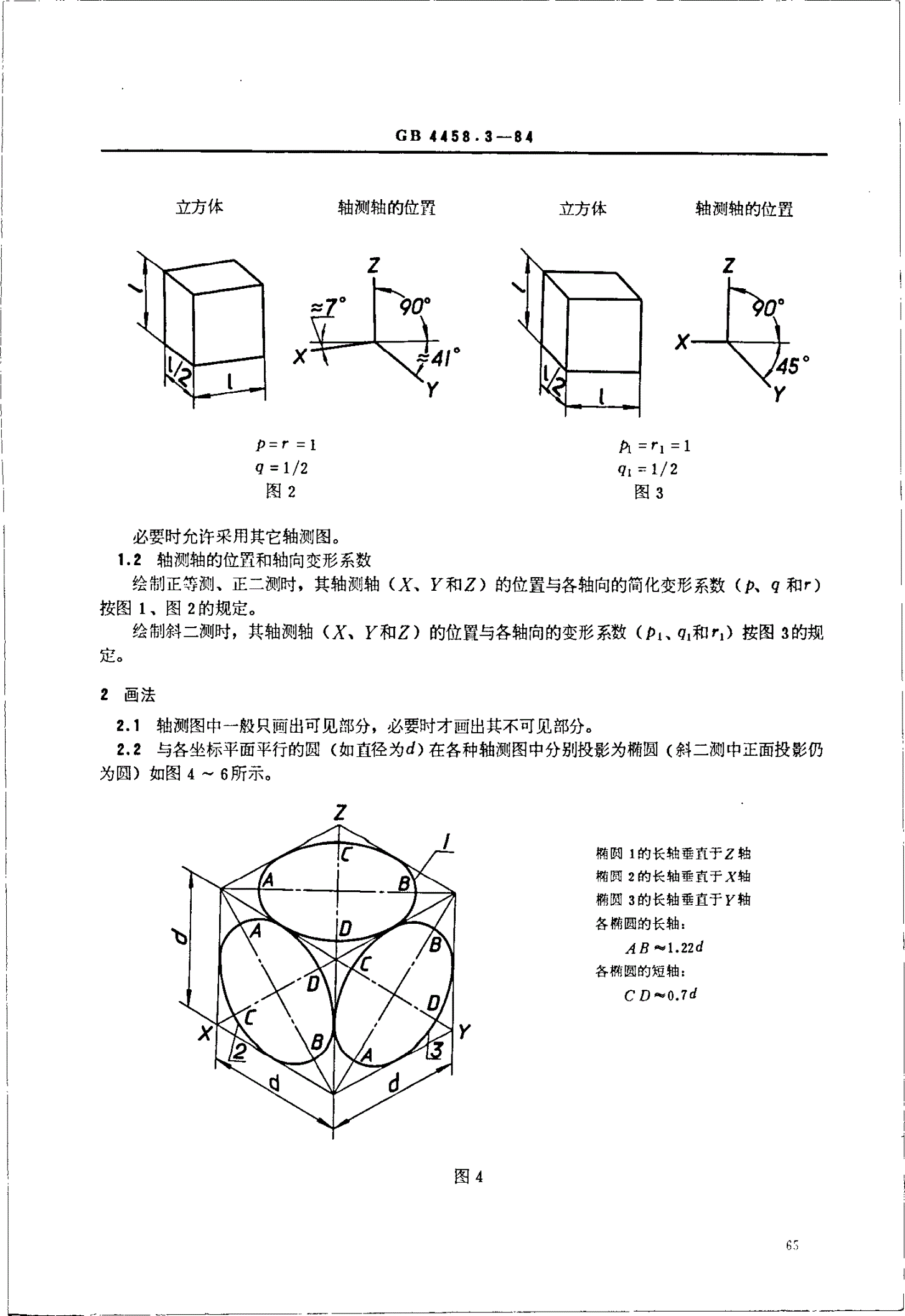 GB/T 4458.3-1984 机械制图 轴测图-第2页