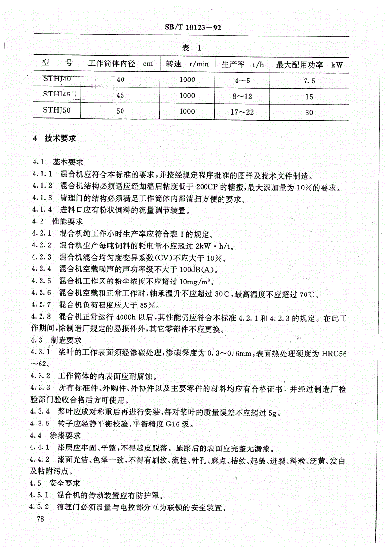 LS/T 3610-1992 浆叶糖蜜混合机-第2页
