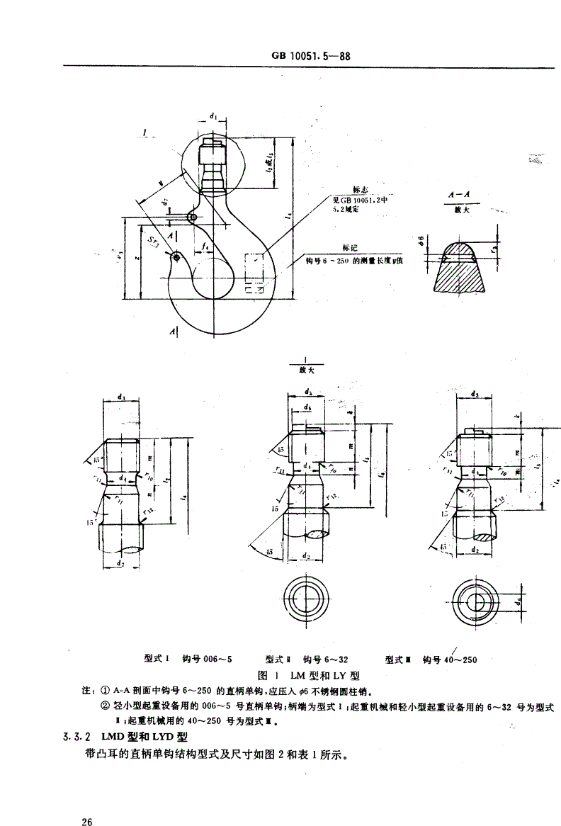 GB/T 10051.5-1988 起重吊钩 直柄单钩-第2页