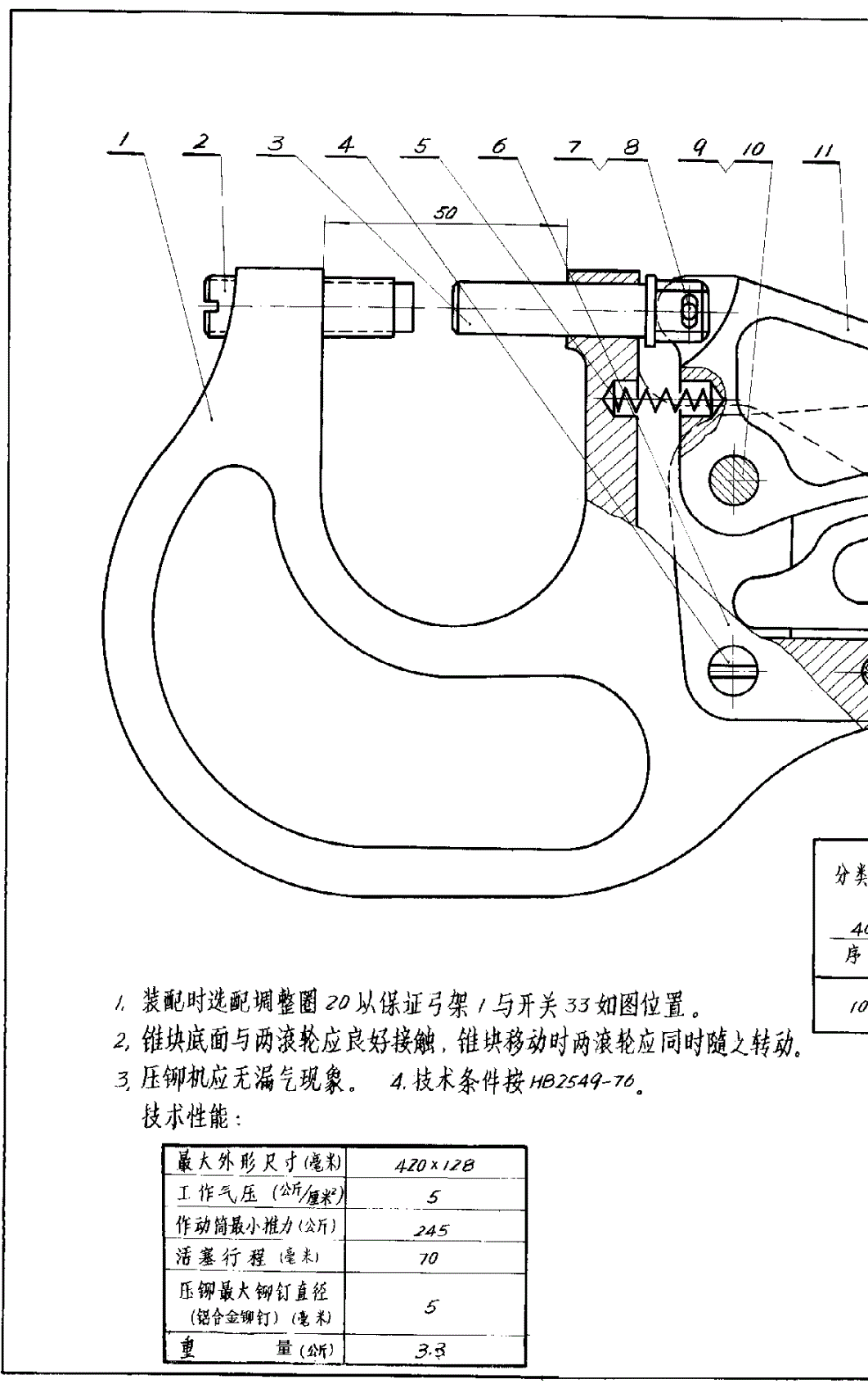 HB 2539-1976 Φ５手提压铆机-第1页