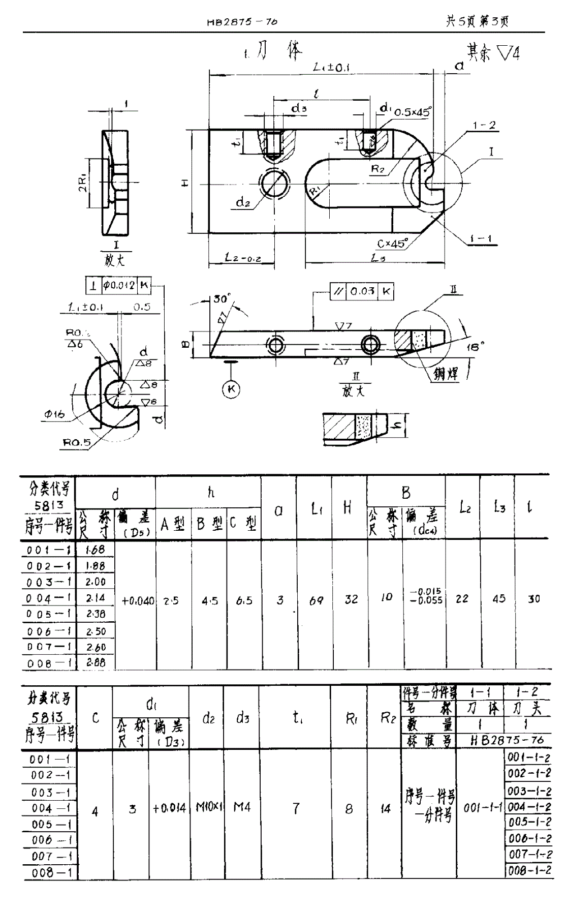 HB 2875-1976 硬质合金切料刀-第3页