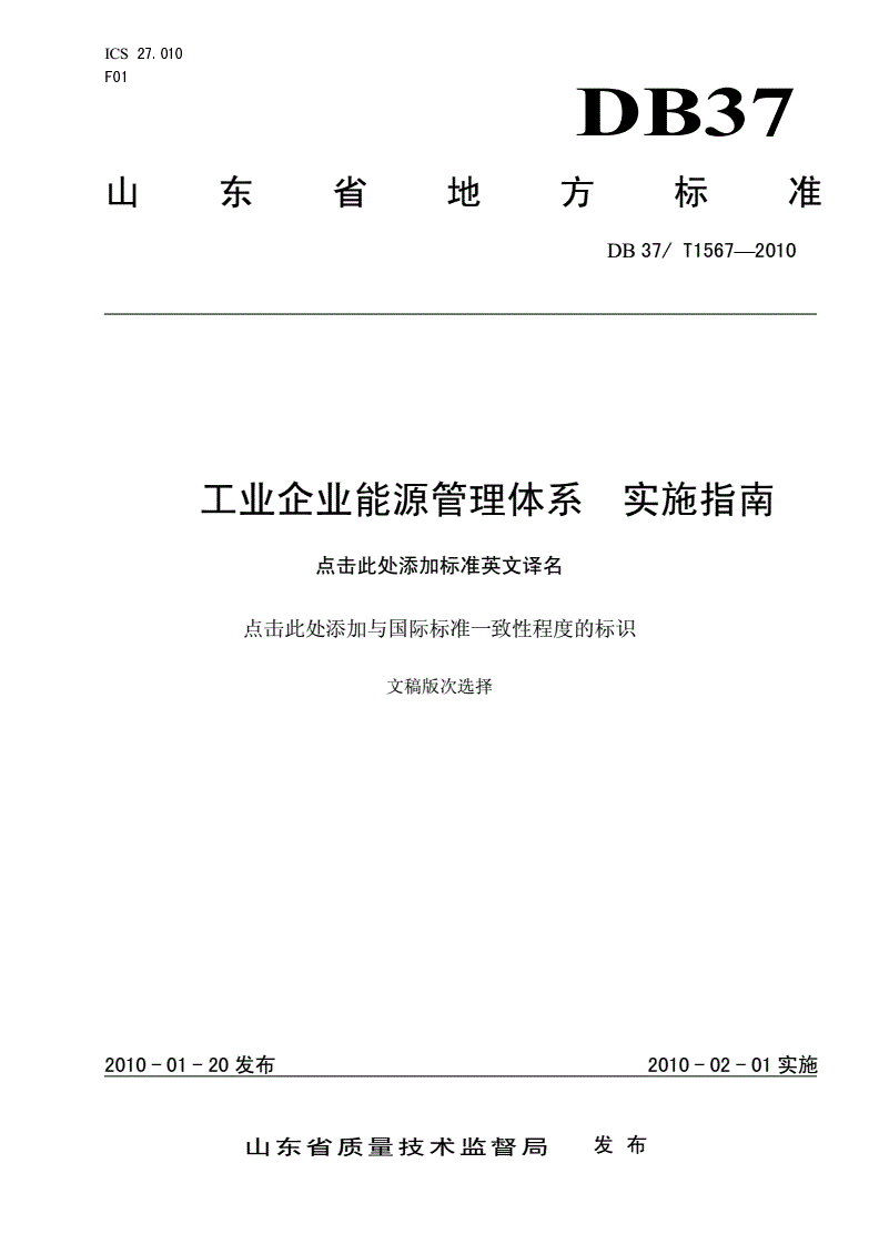 DB37/T 1567-2010 工业企业能源管理体系 实施指南-第1页
