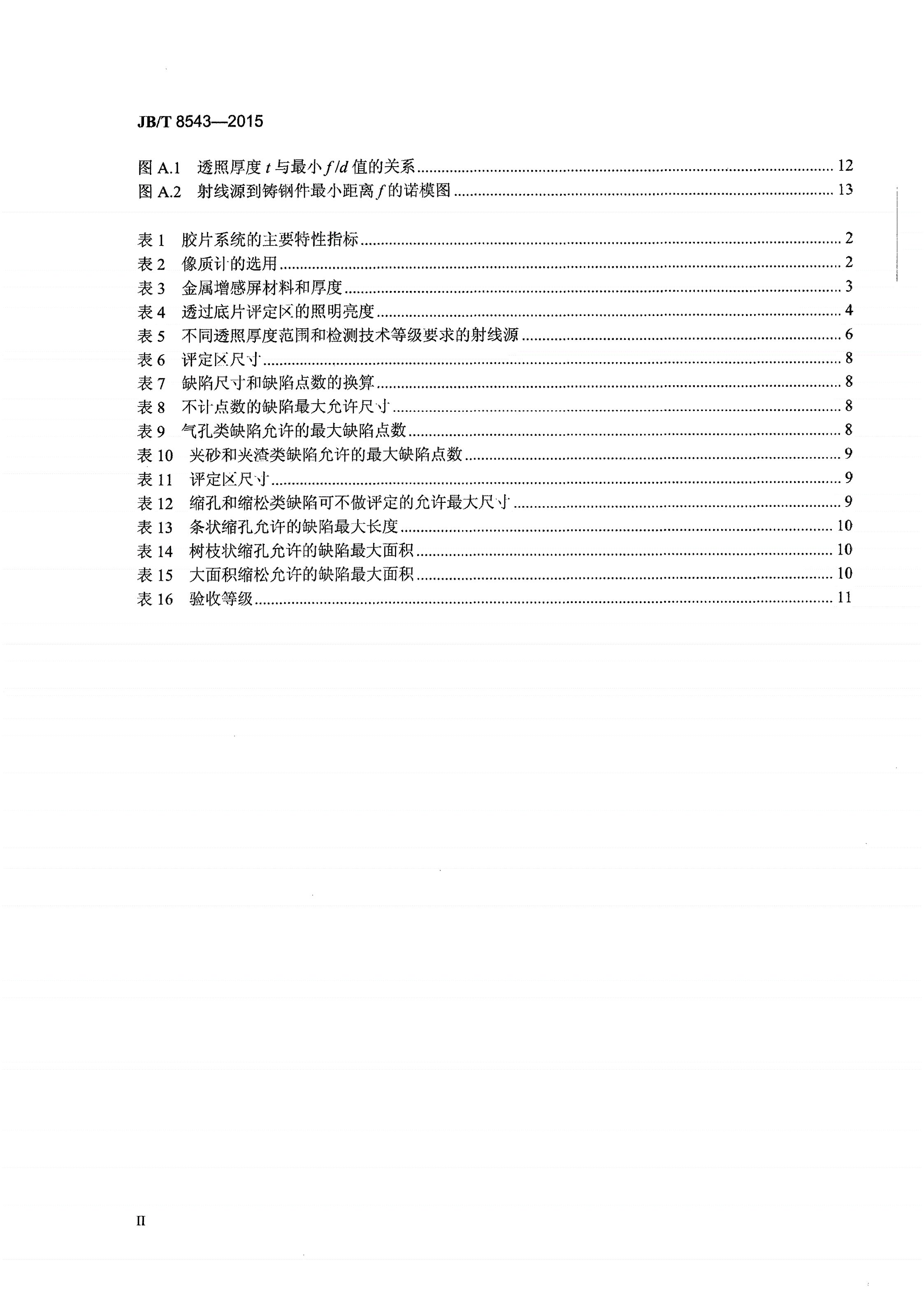 JB/T 8543-2015 泵产品零件无损检测 泵受压铸钢件射线检测-第3页