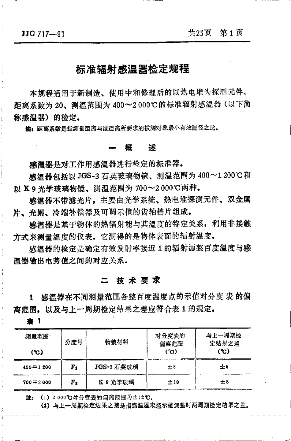 JJG 717-1991 标准辐射感温器-第3页