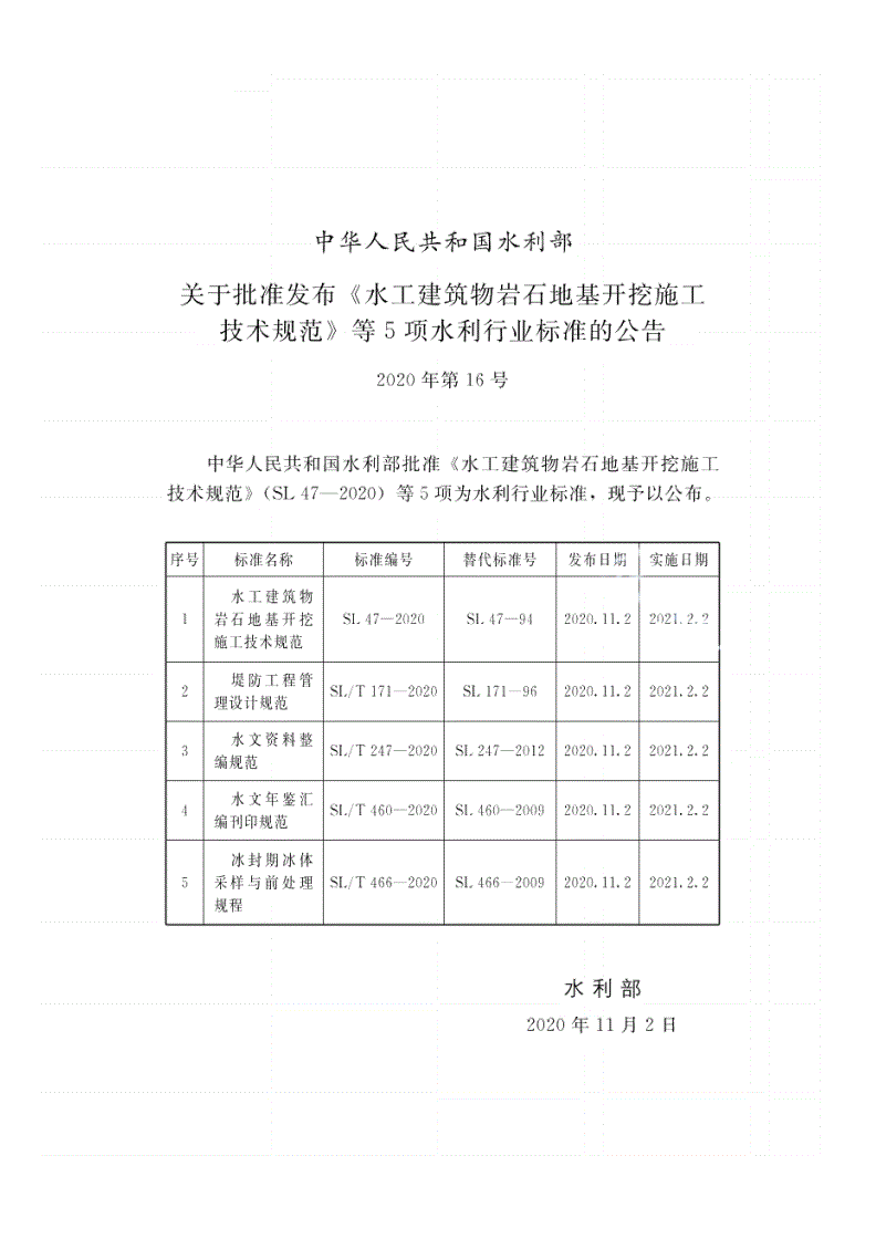 SL 47-2020 水工建筑物岩石地基开挖施工技术规范-第2页