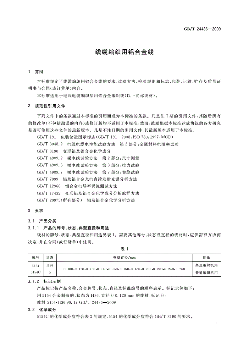 GB/T 24486-2009 线缆编织用铝合金线-第3页
