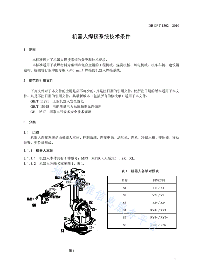 DB13/T 1302-2010 机器人焊接系统技术条件-第3页