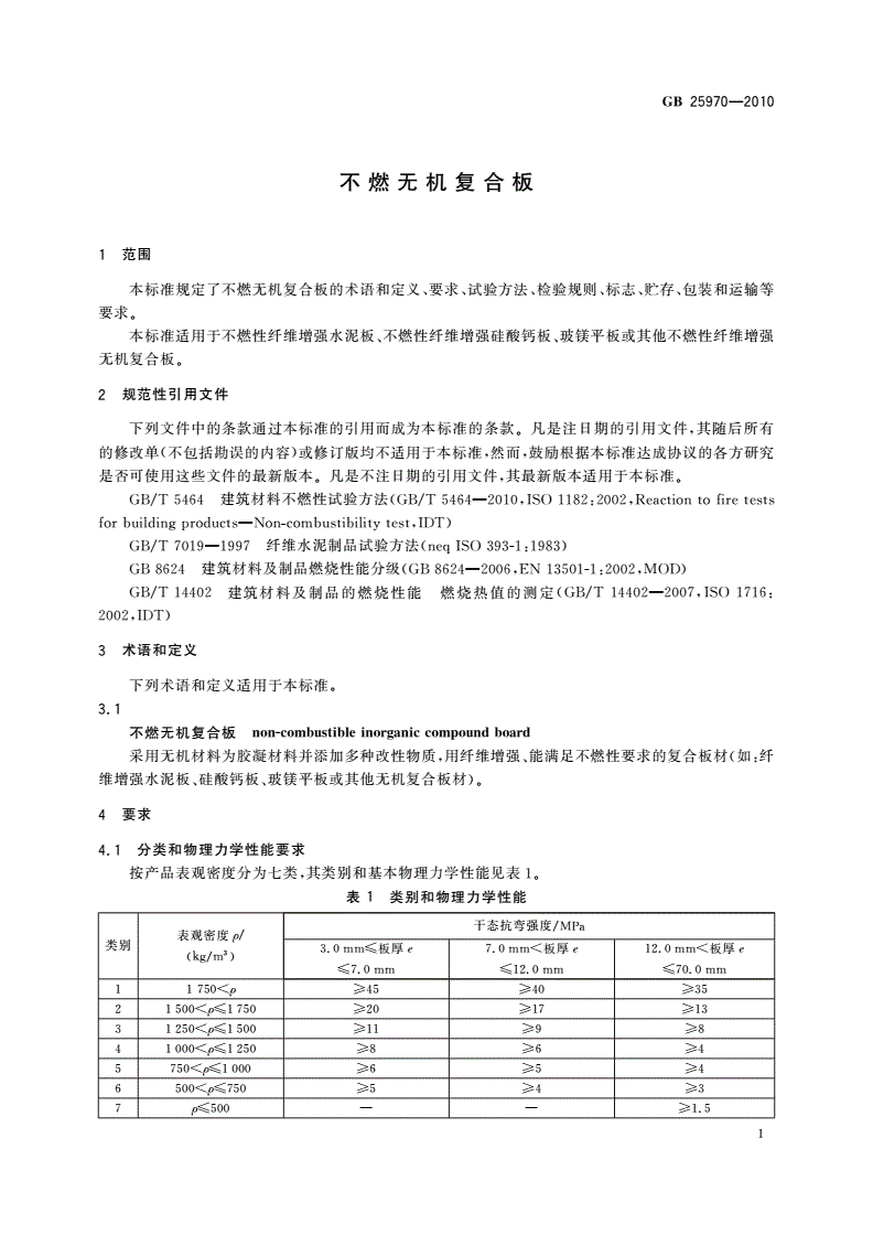 GB/T 25970-2010 不燃无机复合板-第3页