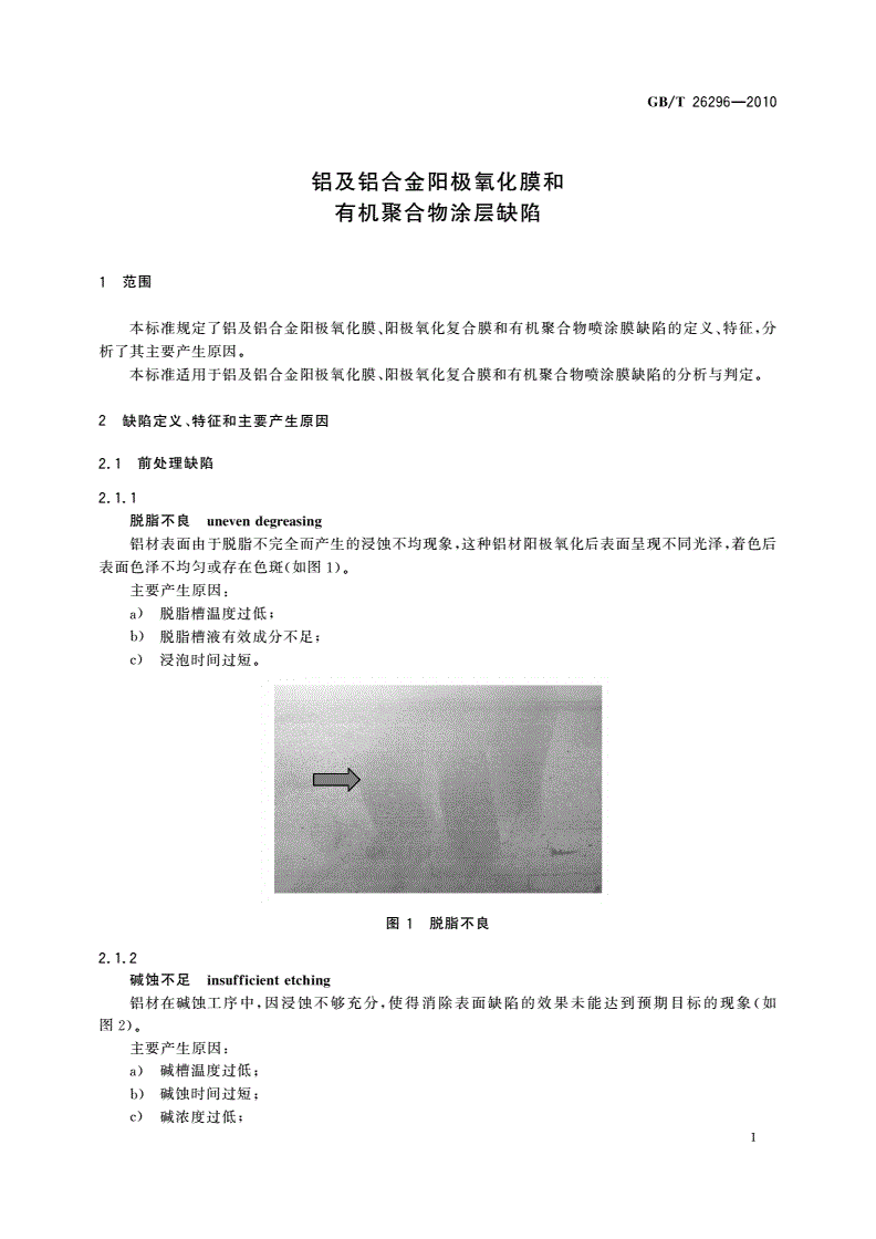 GB/T 26296-2010 铝及铝合金阳极氧化膜和有机聚合物涂层缺陷-第3页