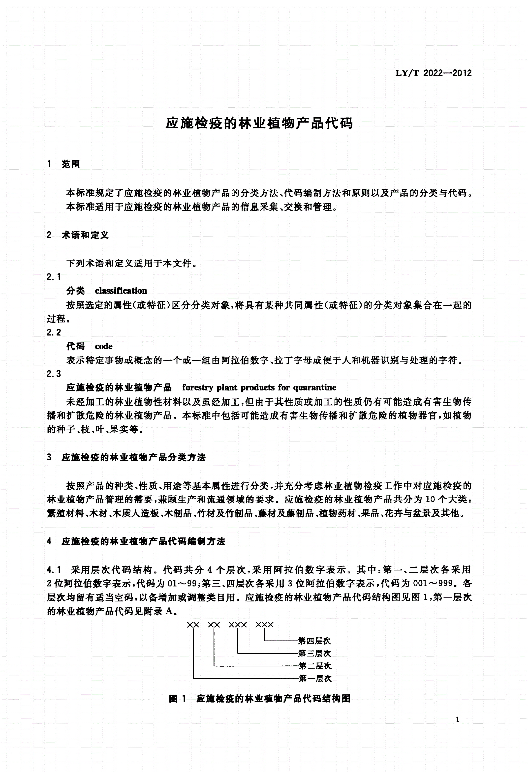 LY/T 2022-2012 应施检疫的林业植物产品代码-第3页