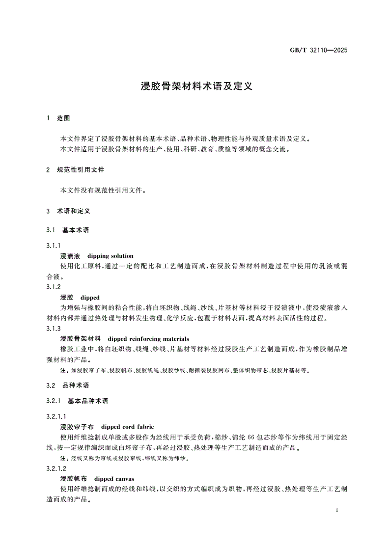 GB/T 32110-2025 浸胶骨架材料术语及定义-第3页