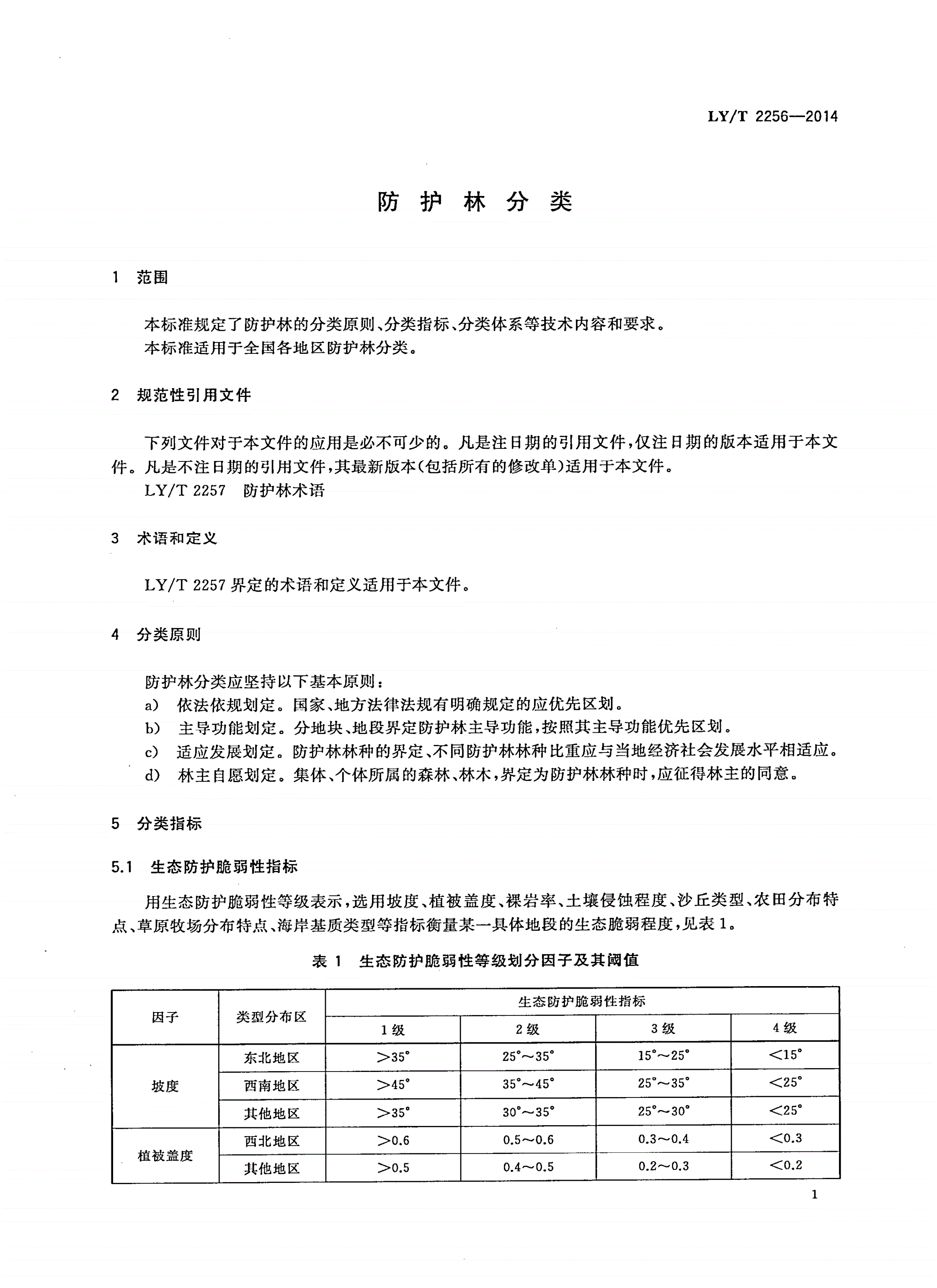 LY/T 2256-2014 防护林分类-第3页