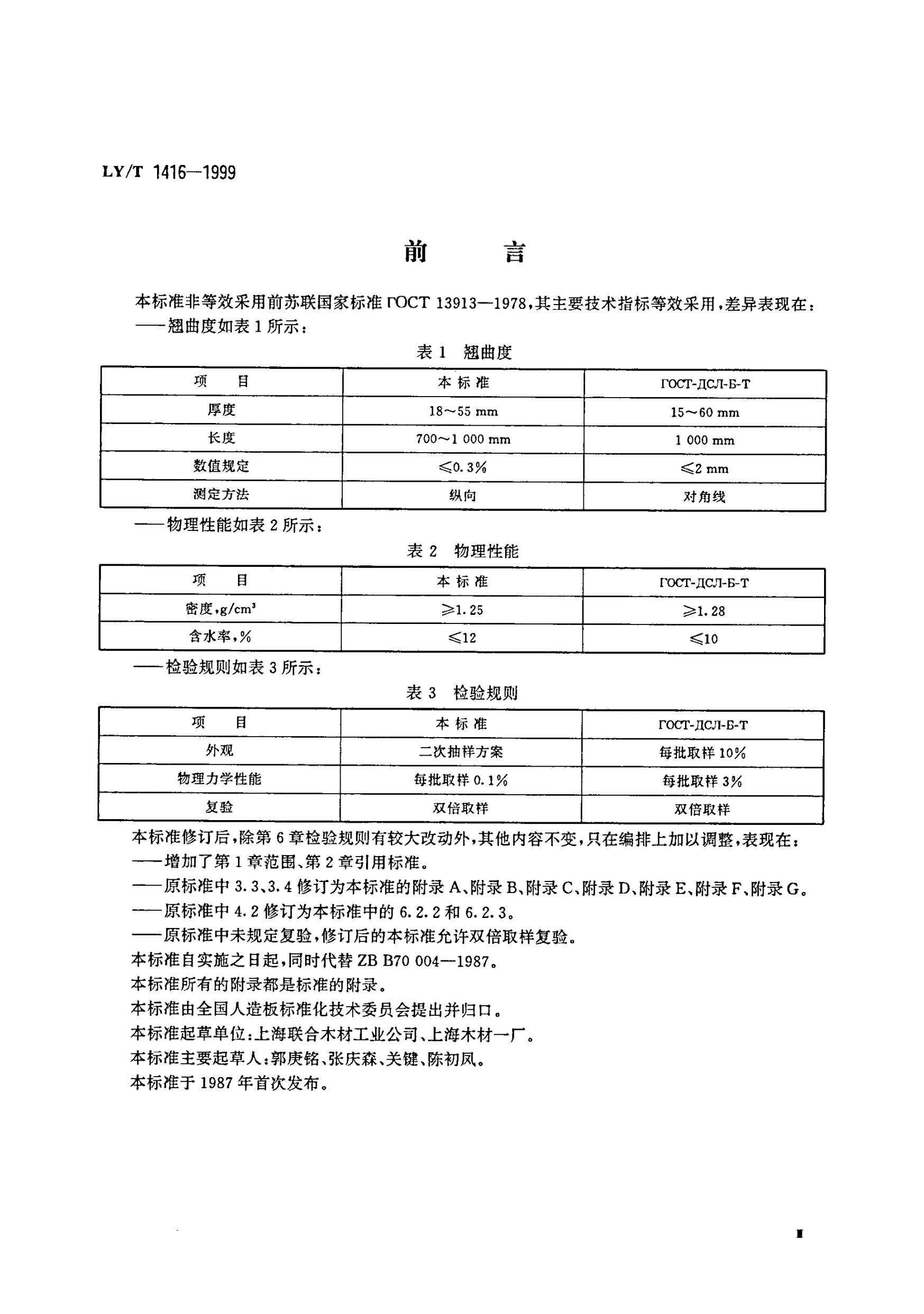 LY/T 1416-1999 纺织用木质层压板-第3页