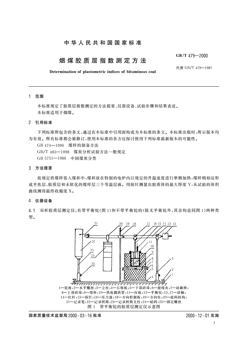 GB/T 479-2000 烟煤胶质层指数测定方法-第3页
