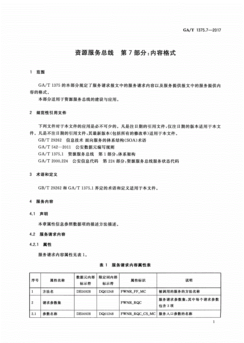 GA/T 1375.7-2017 资源服务总线 第7部分：内容格式-第3页