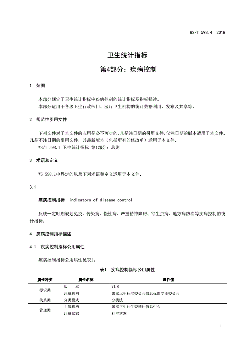 WS/T 598.4-2018 卫生统计指标 第4部分：疾病控制-第3页