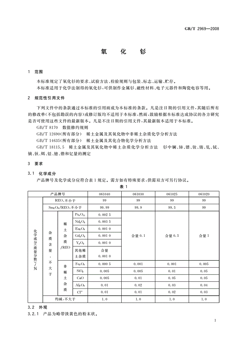 GB/T 2969-2008 氧化钐-第3页