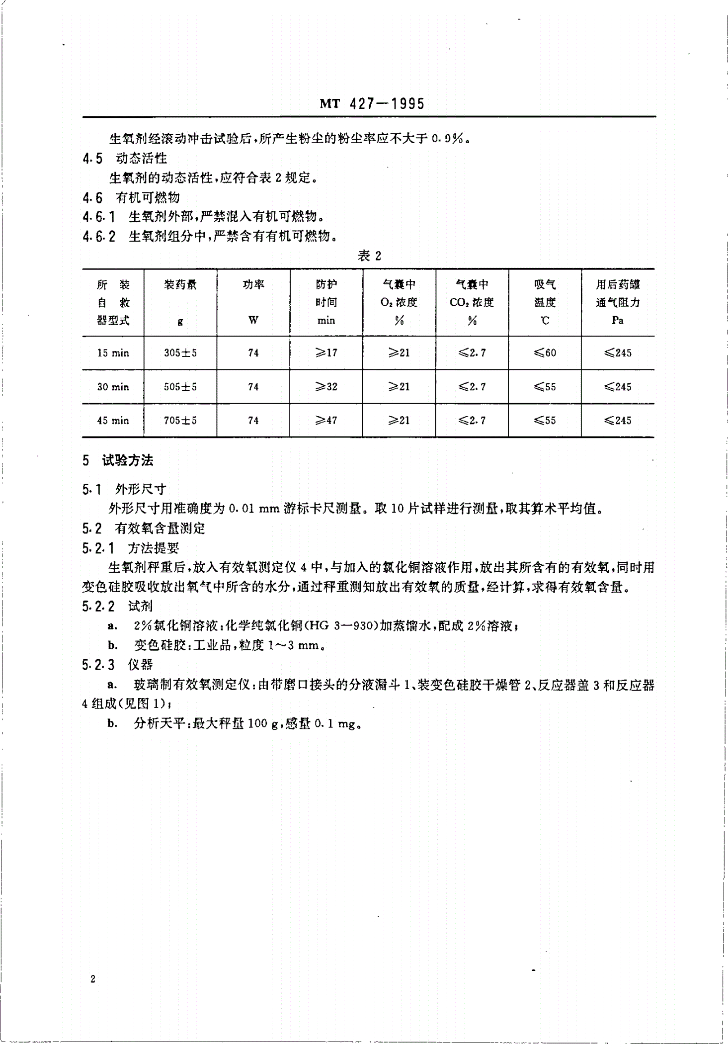 MT 427-1995 超氧化钾片状生氧剂技术条件-第3页