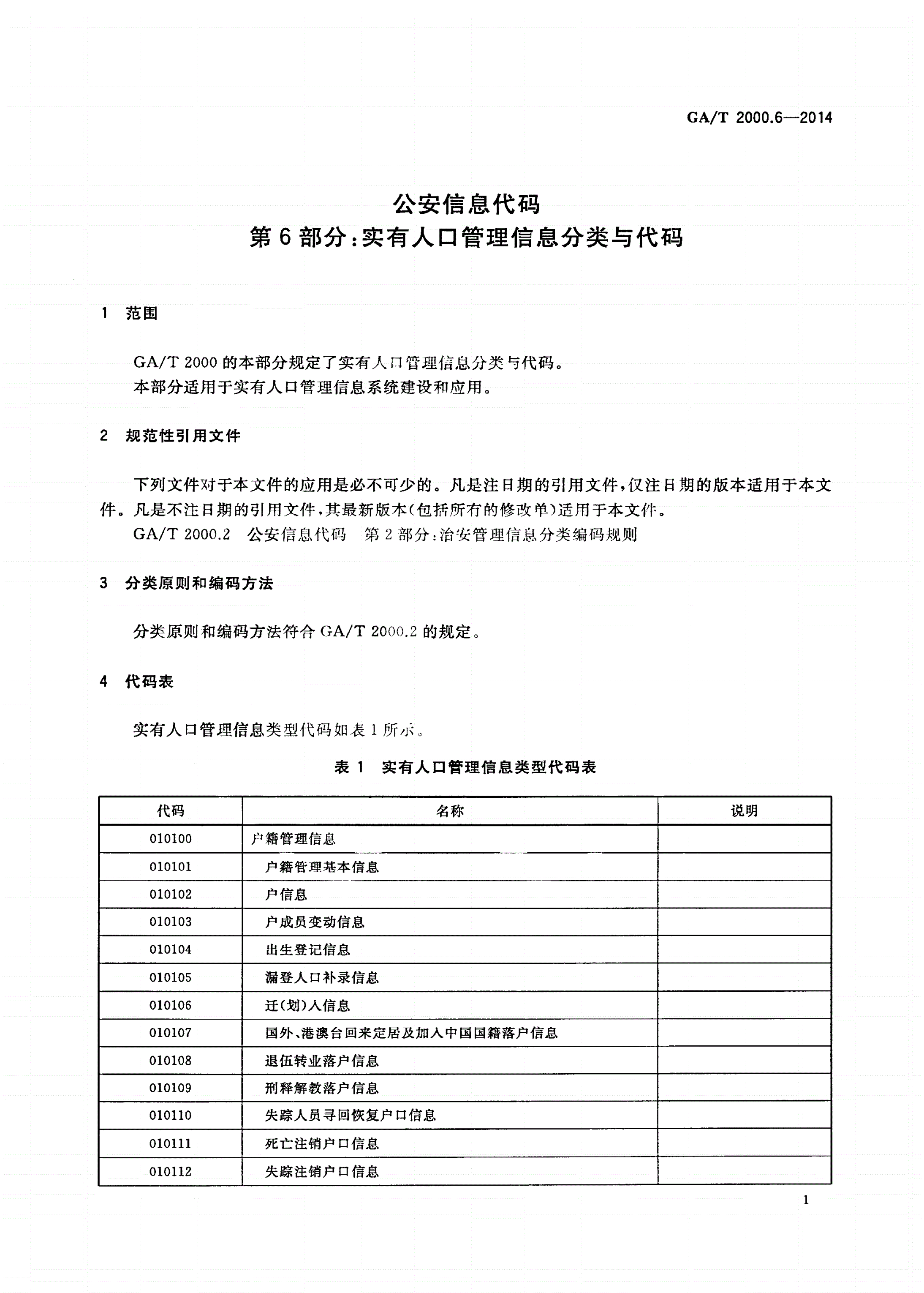 GA/T 2000.6-2014 公安信息代码 第6部分：实有人口管理信息分类与代码-第3页