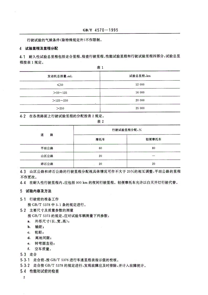 GB/T 4570-1995 摩托车和轻便摩托车耐久性试验方法-第3页
