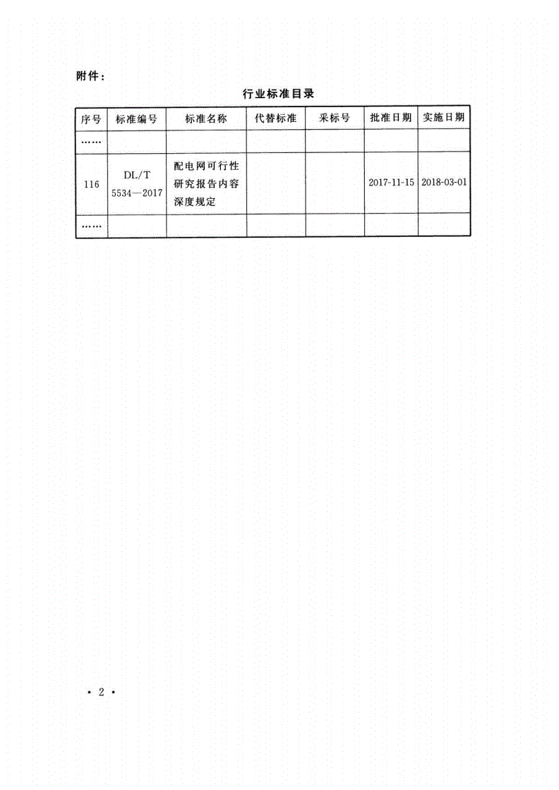 DL/T 5534-2017 配电网可行性研究报告内容深度规定-第2页