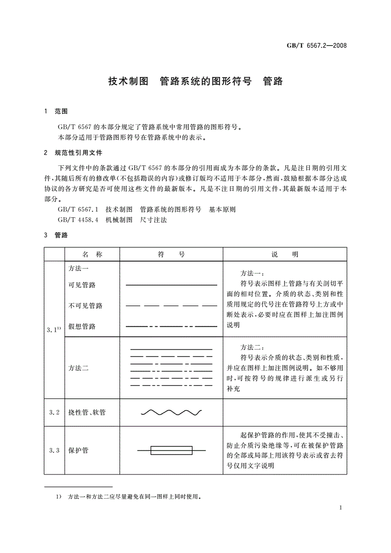 GB/T 6567.2-2008 技术制图 管路系统的图形符号 管路-第3页