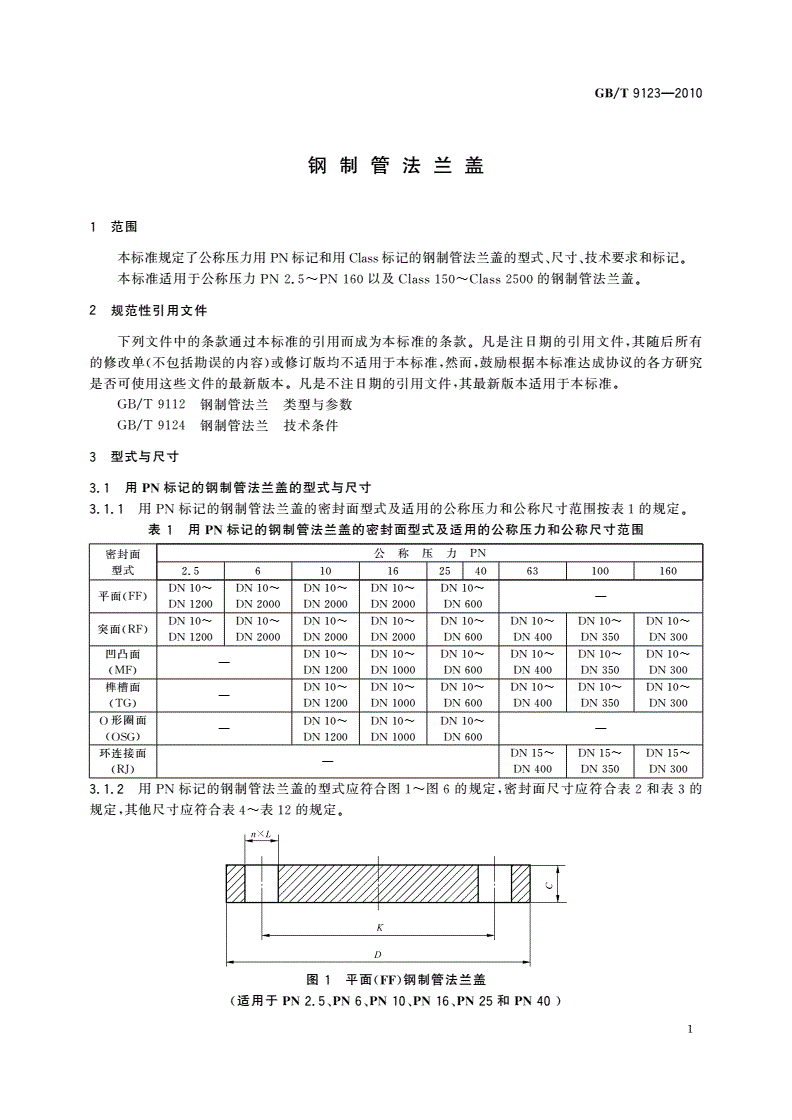 GB/T 9123-2010 钢制管法兰盖-第3页