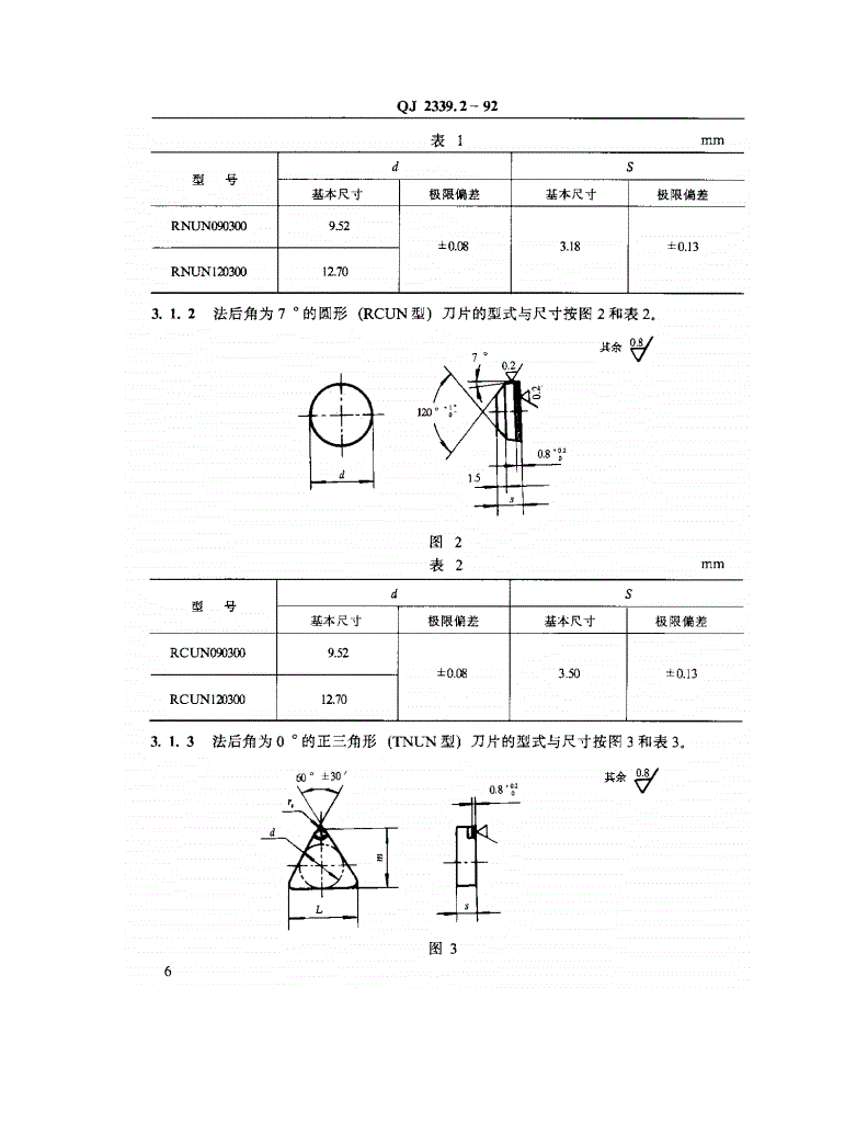QJ 2339.2-1992 立方氮化硼/硬质合金可转位刀片-第2页