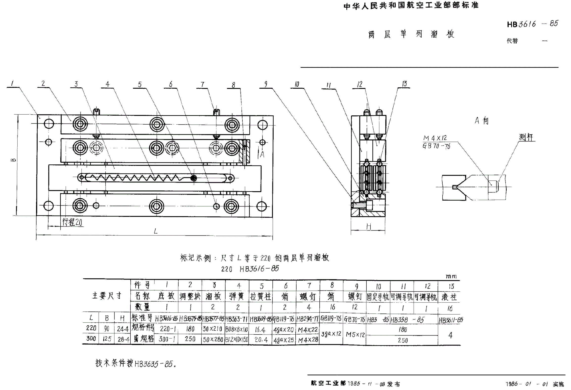 HB 3616-1985 两层单列溜板-第1页